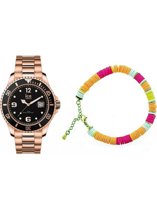 Ice Watch Ανδρικό Ρολόι με Ροζ Χρυσό Μεταλλικό Μπρασελέ IC020909