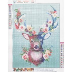 Malatec Ελάφι Καμβάς Diamond Painting Kit 40x30cm 16213