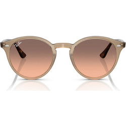 Ray-Ban RB2180 678846 Ανδρικά Γυαλιά Ηλίου Στρογγυλά Κοκάλινα Μπεζ με Καφέ Φακό