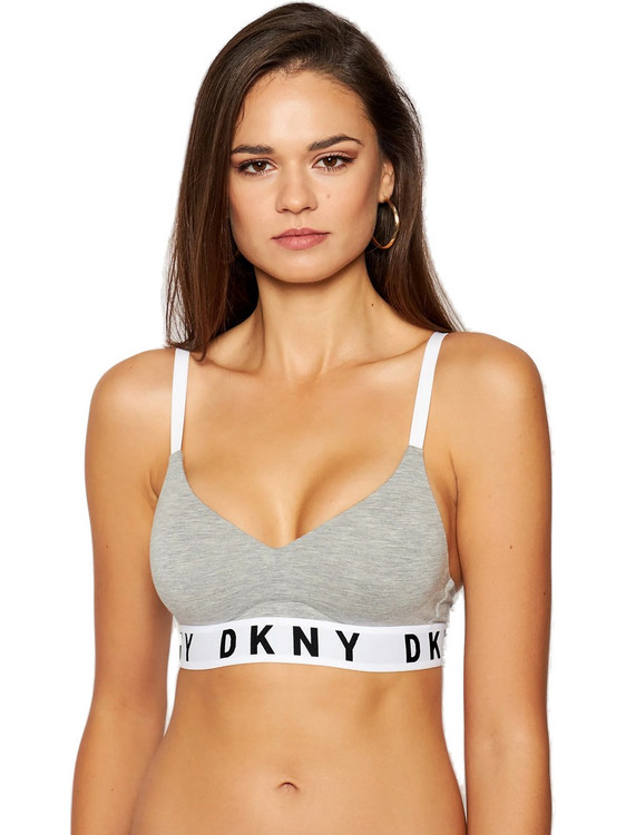 DKNY Μπουστάκι με Ελαφριά Ενίσχυση χωρίς Μπανέλα Γκρι DK4518G