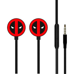 Marvel Deadpool Handsfree In-Ear 3.5mm Black Red