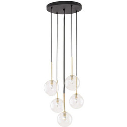 TK Lighting Nilos Κρεμαστό Φωτιστικό Οροφής Πολύφωτο Μαύρο 5943