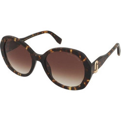 Marc Jacobs MARC763/S 086/HA Γυναικεία Γυαλιά Ηλίου Στρογγυλά Κοκάλινα Ταρταρούγα με Καφέ Degradee Φακό