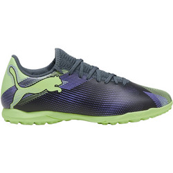 Puma Future 7 Play TT 107943-03 Ποδοσφαιρικά Παπούτσια με Σχάρα Μαύρα Lime