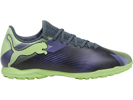 Puma Future 7 Play TT 107943-03 Ποδοσφαιρικά Παπούτσια με Σχάρα Μαύρα Lime