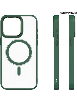 Sonique Magnetic Magmetal Back Cover Green (iPhone 15 Pro)