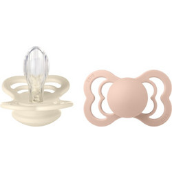 BIBS Supreme Ορθοδοντικές Πιπίλες Σιλικόνης 6m+ Ivory Blush 2τμχ