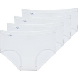 Sloggi Βαμβακερά Ψηλόμεσα Γυναικεία Slip Λευκά Multipack 10068837-0003=1005038-0003