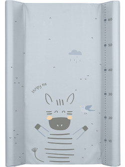 KikkaBoo Stripy Friends Μαλακή Αλλαξιέρα Μωρού Πλαστική 80x50cm Γκρι