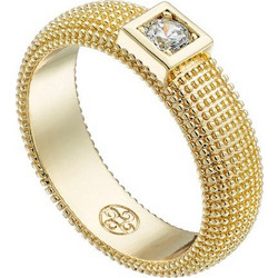 Oxette Δαχτυλίδι Επιχρυσωμένο με Ζιργκόν 04X15-00387