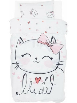 FreeON Kitty Σετ Κούνιας White/Pink 6τμχ