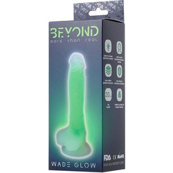 Toyfa Beyond More than Real Wade Glow Green Ρεαλιστικό Dildo με Βεντούζα & Όρχεις 20cm Πράσινο