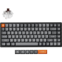Keychron K2 Max QMK Ασύρματο Μηχανικό Gaming Πληκτρολόγιο 65% με Keychron Super Brown Διακόπτες RGB Anthracite
