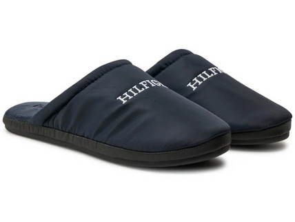 Tommy Hilfiger Χειμερινές Ανδρικές Παντόφλες Navy Μπλε FM0FM05225-DW5