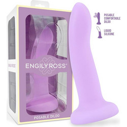 Engily Ross Posable Ρεαλιστικό Dildo με Βεντούζα 17cm Μωβ