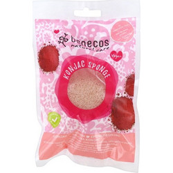 Benecos Konjac Red Clay Σφουγγάρι Καθαρισμού για Αποτοξίνωση Προσώπου