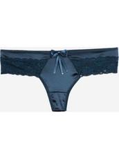 Cottonhill Γυναικείο Sexy String με Δαντέλα Πετρόλ CH4233
