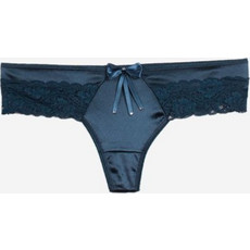 Cottonhill Γυναικείο Sexy String με Δαντέλα Πετρόλ CH4233
