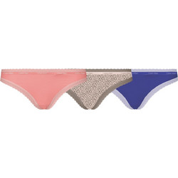 Calvin Klein Γυναικεία Slip με Δαντέλα 3Pack 000QD3804E-W4V