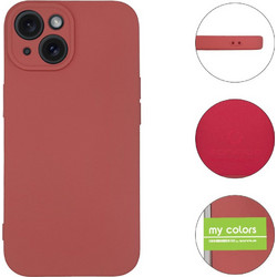 Sonique My Colors Silicone Back Cover Burgundy (iPhone 15 Plus)