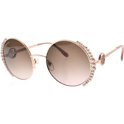 Lancel LA91013 C02 Γυναικεία Γυαλιά Ηλίου Στρογγυλά Μεταλλικά Χρυσά με Καφέ Φακό