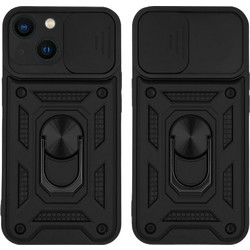 Sonique Ring Armor CamPro Back Cover Black (iPhone 13 mini)