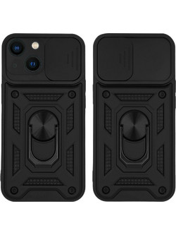 Sonique Ring Armor CamPro Back Cover Black (iPhone 13 mini)