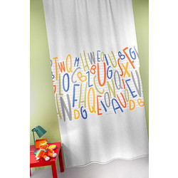 Guy Laroche Παιδική Κουρτίνα με Τρέσα 145x270 Letters White Multicolor