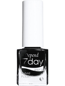 Depend 7 Day Hybrid 7013 Goth Black Gloss Βερνίκι Νυχιών Μακράς Διαρκείας