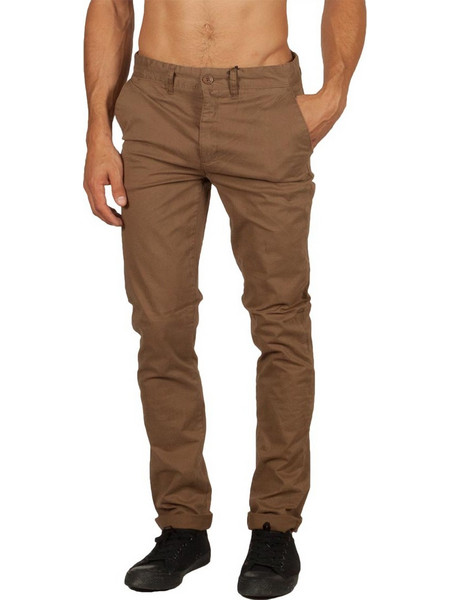 Globe Goodstock Ανδρικό Παντελόνι Chino Ελαστικό Slim Εφαρμογή Καφέ GB01216010