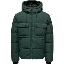 Only & Sons Selijah PCKT Ανδρικό Μπουφάν Χειμωνιάτικο Puffer Αδιάβροχο Κυπαρισσί 22029661DARKESTSPRUCE