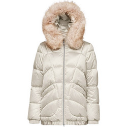 Geox Γυναικείο Μπουφάν Χειμωνιάτικο Puffer Μακρύ Εκρού W4628ST2843F1723