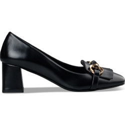 Envie Shoes Γόβες Δερμάτινες με Χοντρό Χαμηλό Τακούνι Μαύρες E02-20831-34
