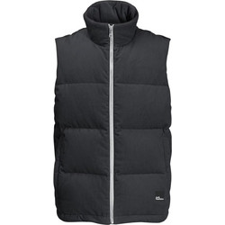 Jack Wolfskin Nature Corduroy Vest Αμάνικο Ανδρικό Μπουφάν Puffer Μαύρο 1207301-6350