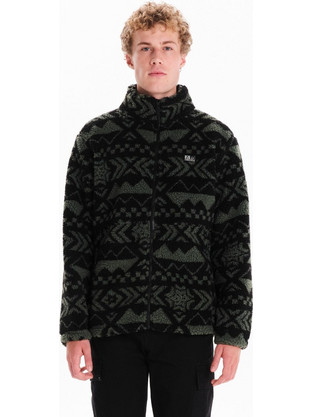 Emerson Ανδρική Ζακέτα Fleece με Φερμουάρ Χακί 242.EM290.106