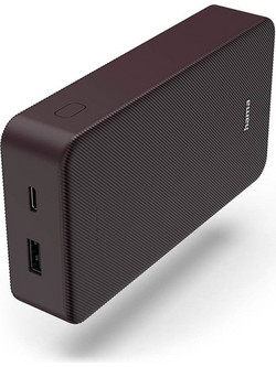 Hama Color 20 Power Bank 20000mAh με Θύρα USB-A & Θύρα USB-C Plum