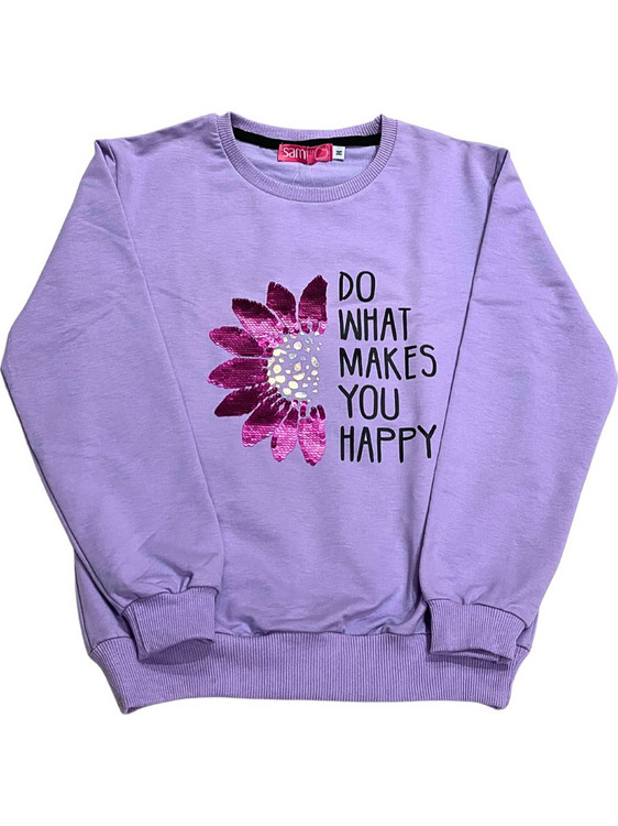 Sam0-13 Παιδικό T-Shirt Μακρυμάνικο Λιλά 123.601-2