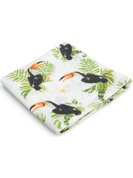 Sensillo Toucan Πάνα Αγκαλιάς από Μουσελίνα Πράσινη 80x70cm 0982