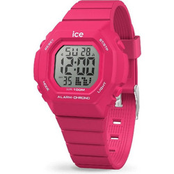Ice Watch Ψηφιακό Ανδρικό Ρολόι Χρονογράφος με Φούξια Καουτσούκ Λουράκι IC022100