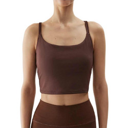 4F Γυναικείο Αθλητικό Crop Top Σοκολατί 4FWSS24TFTSF711-81S