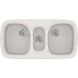 Sanitec Classic 303 Επικαθήμενος Νεροχύτης Γρανίτη Ματ Metallic Ice 96x51cm