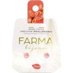 Farma Bijoux Γυναικεία Σκουλαρίκια Καρφωτά από Ορείχαλκο με Πέρλα 99063