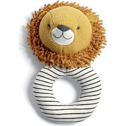 Mamas & Papas Lion Υφασμάτινη Κουδουνίστρα Κρίκος για Νεογέννητα