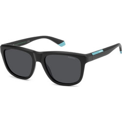 Polaroid Eyewear PLD2163S 003M9 Ανδρικά Γυαλιά Ηλίου Τετράγωνα Κοκάλινα Μαύρα με Μαύρο Φακό