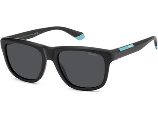 Polaroid Eyewear PLD2163S 003M9 Ανδρικά Γυαλιά Ηλίου Τετράγωνα Κοκάλινα Μαύρα με Μαύρο Φακό