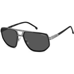 Carrera CA1072S V81M9 Ανδρικά Γυαλιά Ηλίου Aviator Μεταλλικά Ασημί Μαύρο με Μαύρο Φακό
