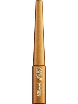 Make Up For Ever Aqua Resist Graphic Ink Copper Lava Αδιάβροχο Πινέλο Eyeliner Glitter 2ml