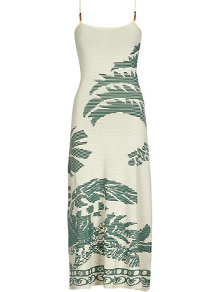 Desigual Marsella Midi Καλοκαιρινό Καθημερινό Φόρεμα Λευκό 25SWVF11-1001