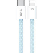 Wekome WDC-21L Braided USB-C to Lightning Cable 27W 1m Blue 6941027648117