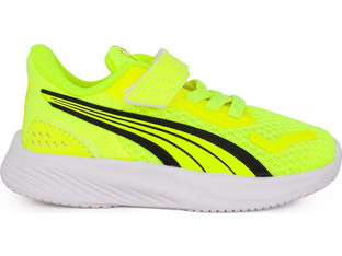 Puma Pounce Lite Παιδικά Sneakers Lime Μαύρα 401516-02